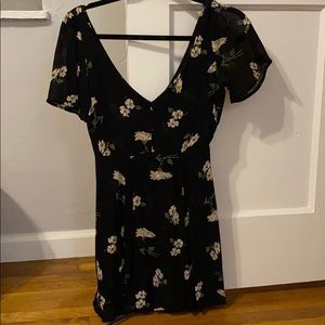 Reformation Black Floral dress